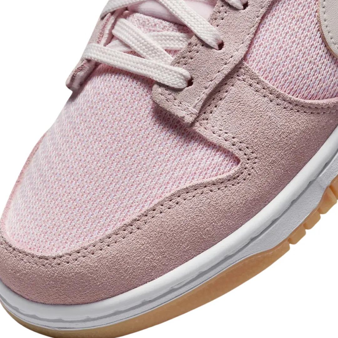 Women's Nike Dunk Low Pink Teddy Bear Light Soft Pink Pink Foam Medium Pink Iconic Sneakers