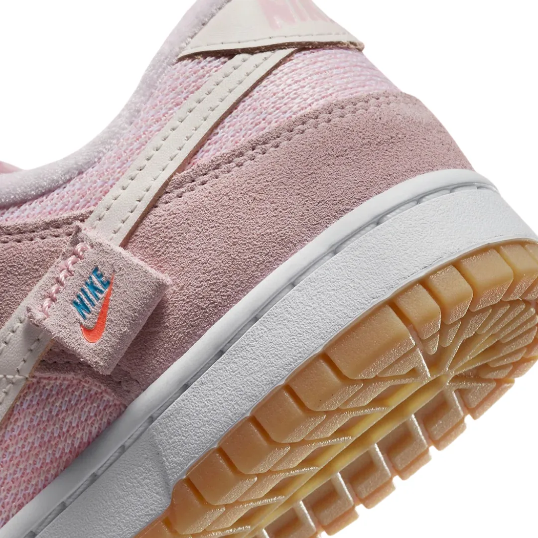 Women's Nike Dunk Low Pink Teddy Bear Light Soft Pink Pink Foam Medium Pink Iconic Sneakers