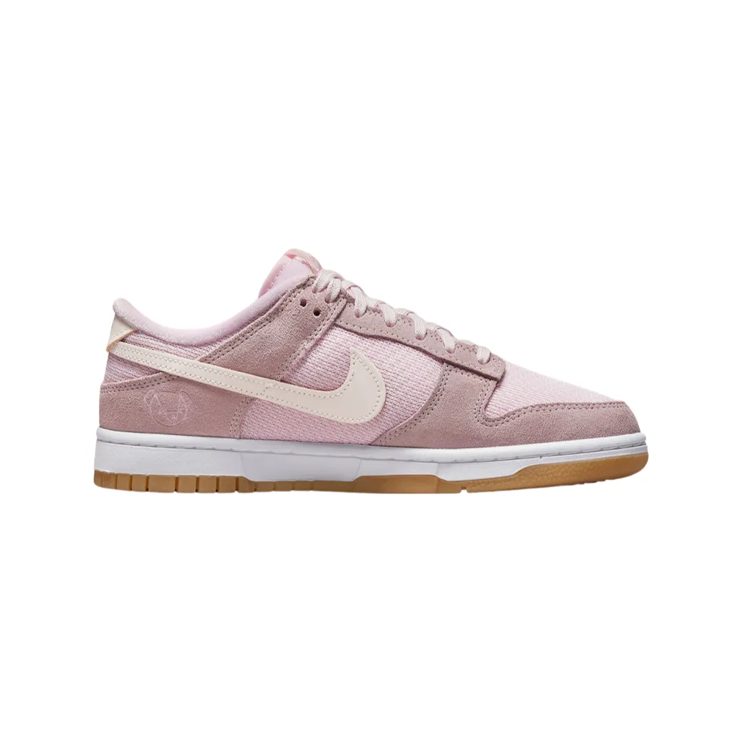 Women's Nike Dunk Low Pink Teddy Bear Light Soft Pink Pink Foam Medium Pink Iconic Sneakers