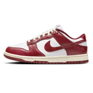 Women's Nike Dunk Low PRM Vintage Team Red White Coconut Milk Nike Dunk sneakers with classic silhouette