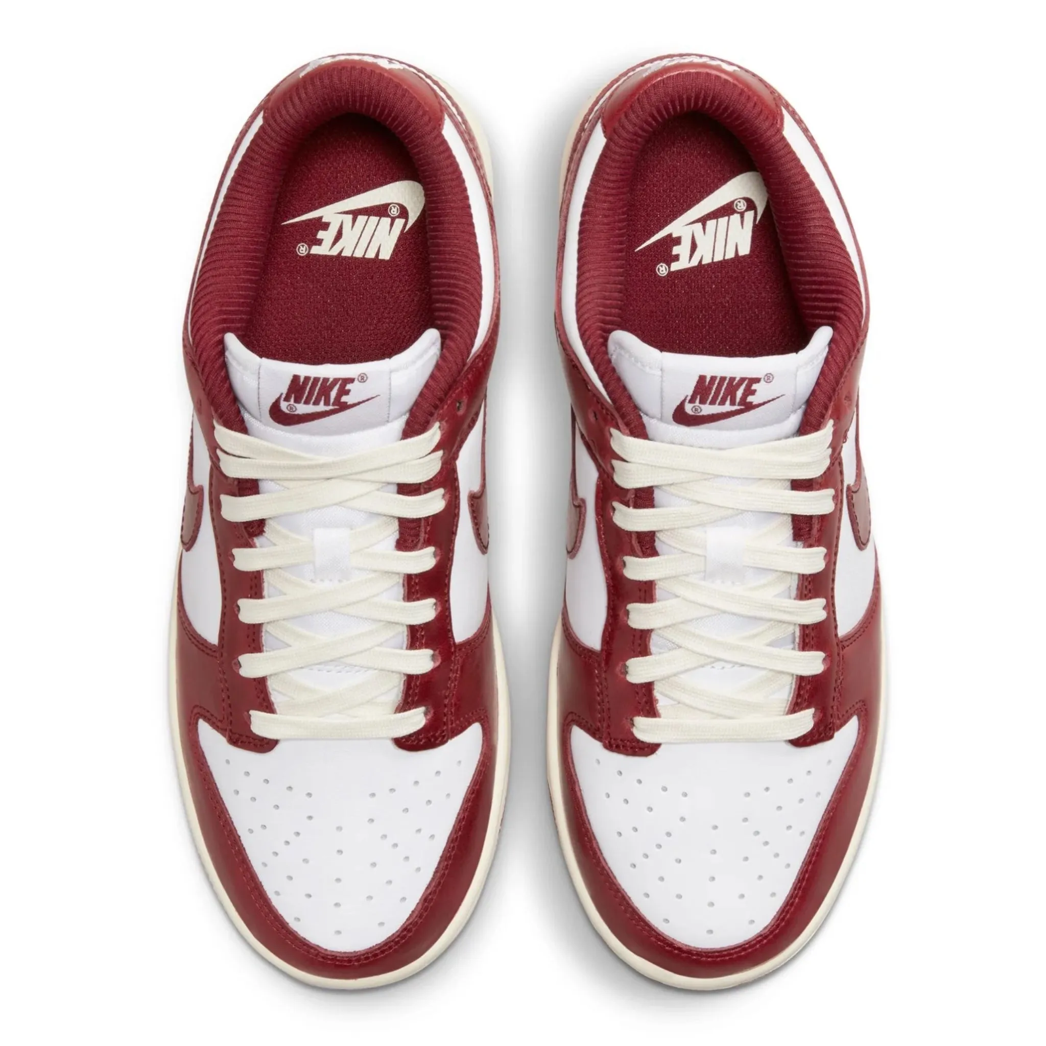 Women's Nike Dunk Low PRM Vintage Team Red White Coconut Milk Iconic Sneakers