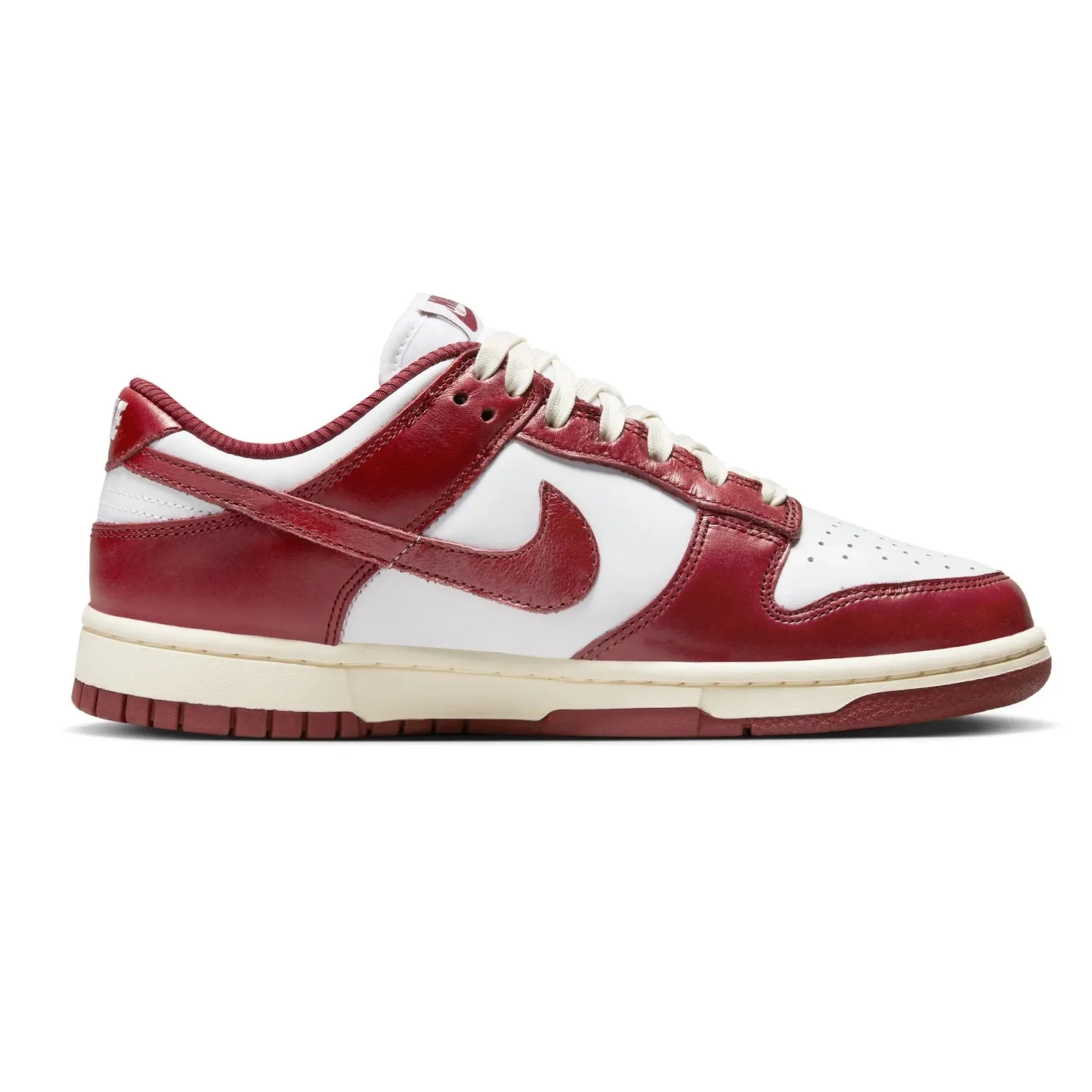 Women's Nike Dunk Low PRM Vintage Team Red White Coconut Milk Iconic Sneakers