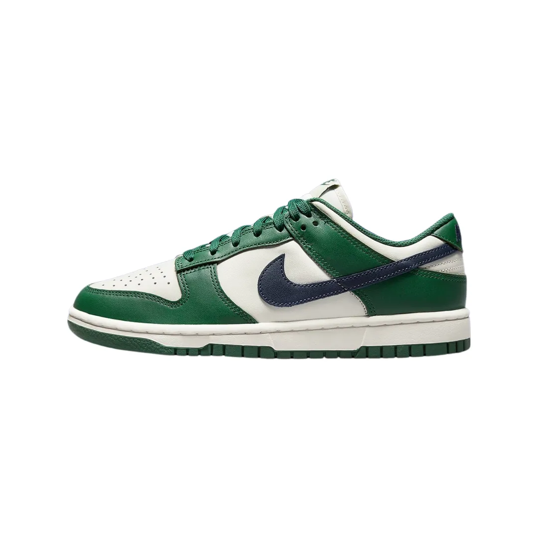 Women's Nike Dunk Low Retro Gorge Green Midnight Navy Nike Dunk sneakers with classic silhouette