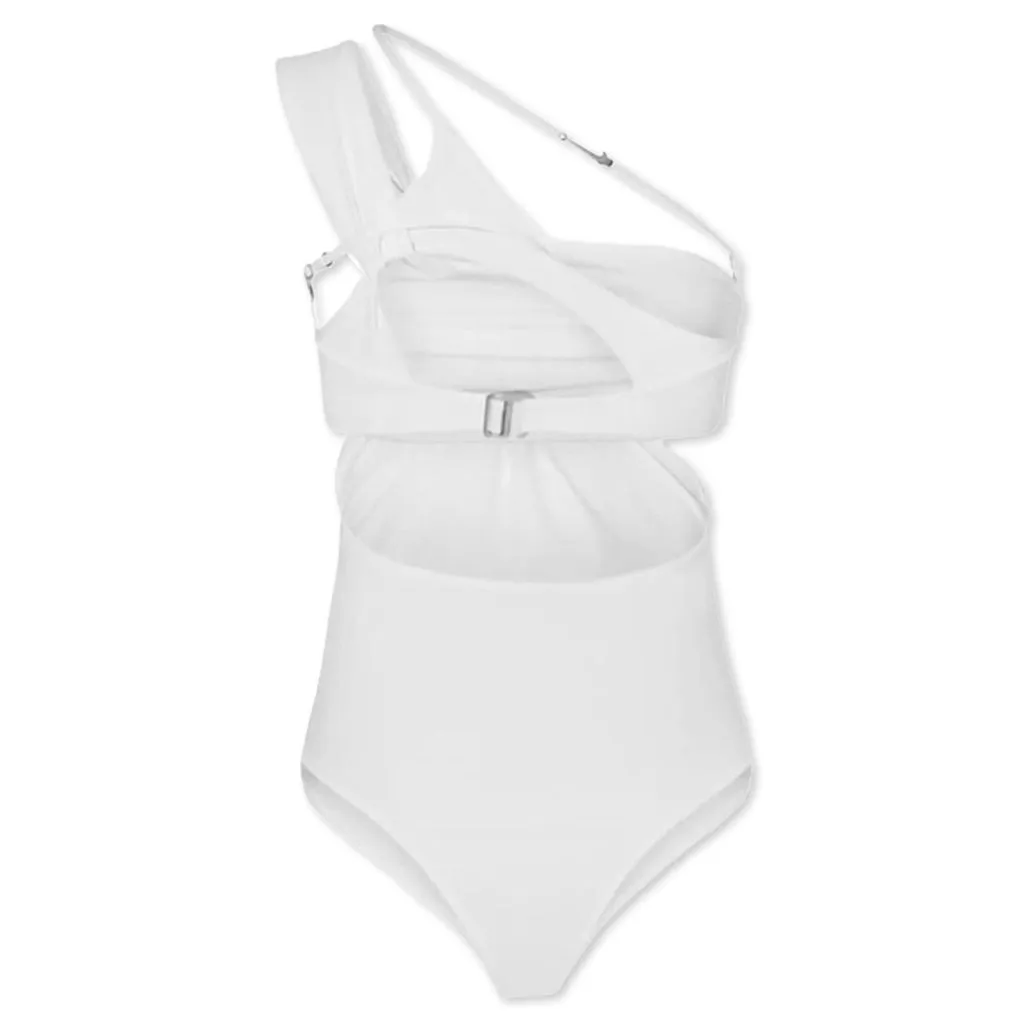 Women's NRG HE Bodysuit - White Nike Bold Logo Sneakers