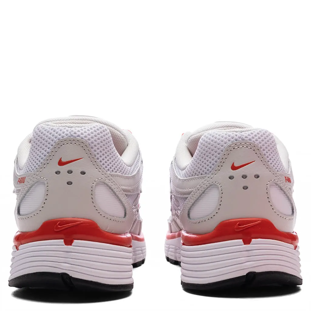 Women's P-6000 - White/Picante Red/Platinum Tint/Black Nike Lightweight Everyday Shoes
