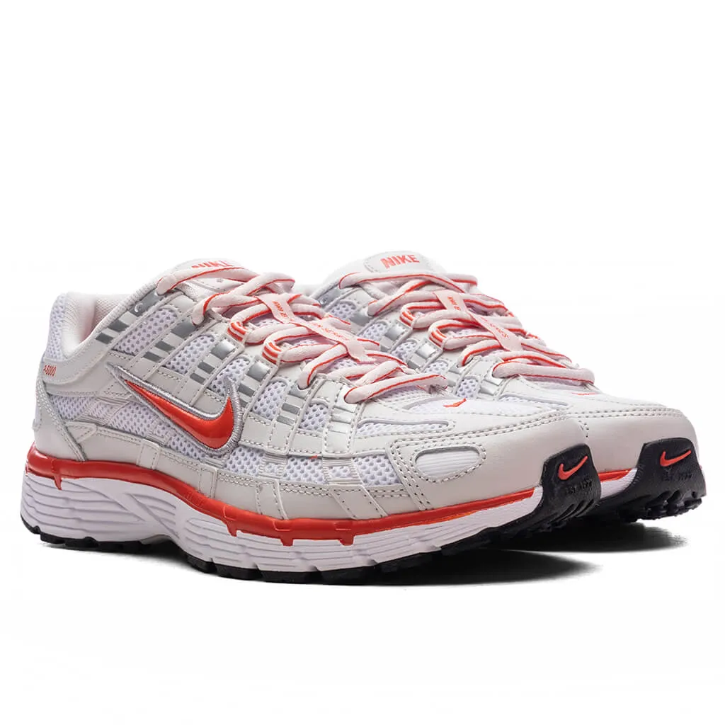 Women's P-6000 - White/Picante Red/Platinum Tint/Black Nike Lightweight Everyday Shoes