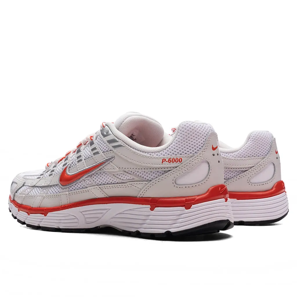 Women's P-6000 - White/Picante Red/Platinum Tint/Black Nike Lightweight Everyday Shoes