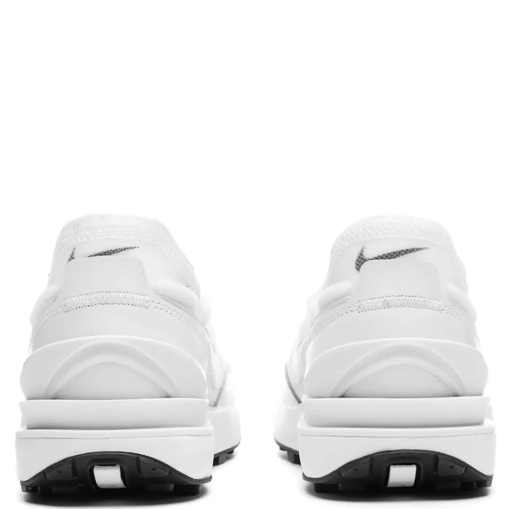 Women's Waffle One - White/White/Black Nike Bold Logo Sneakers