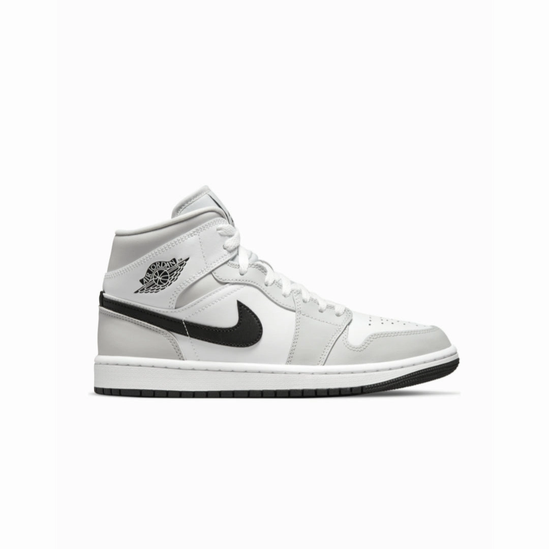 Womens Air Jordan 1 Mid Grey Fog Air Jordan retro sneakers for street style